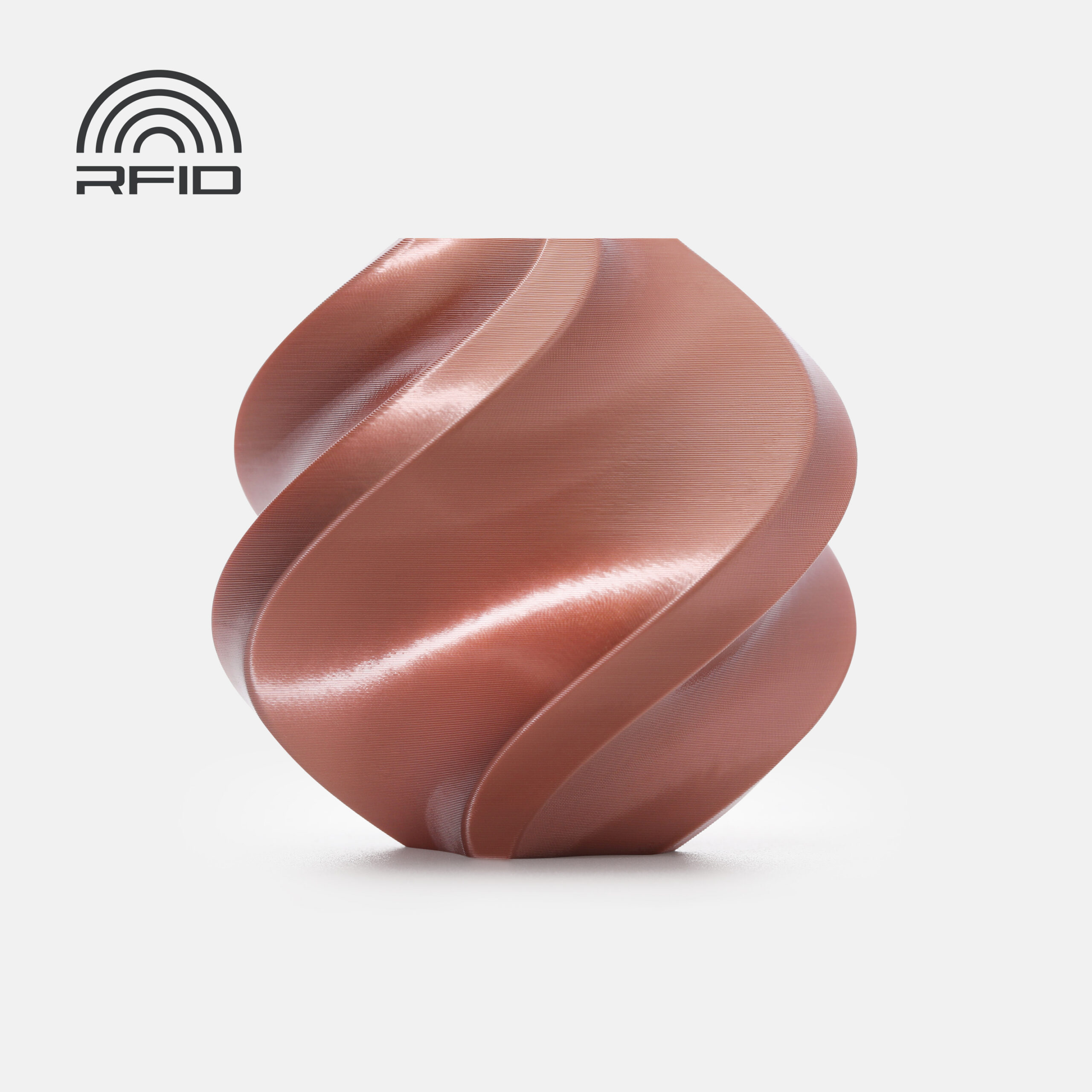 Bambu Lab PLA Silk+ Rose Gold (13206) filament spool close-up