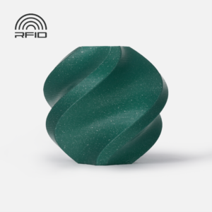 Bambu Lab PLA Sparkle 1.75mm 1kg filament spool in Alpine Green Sparkle