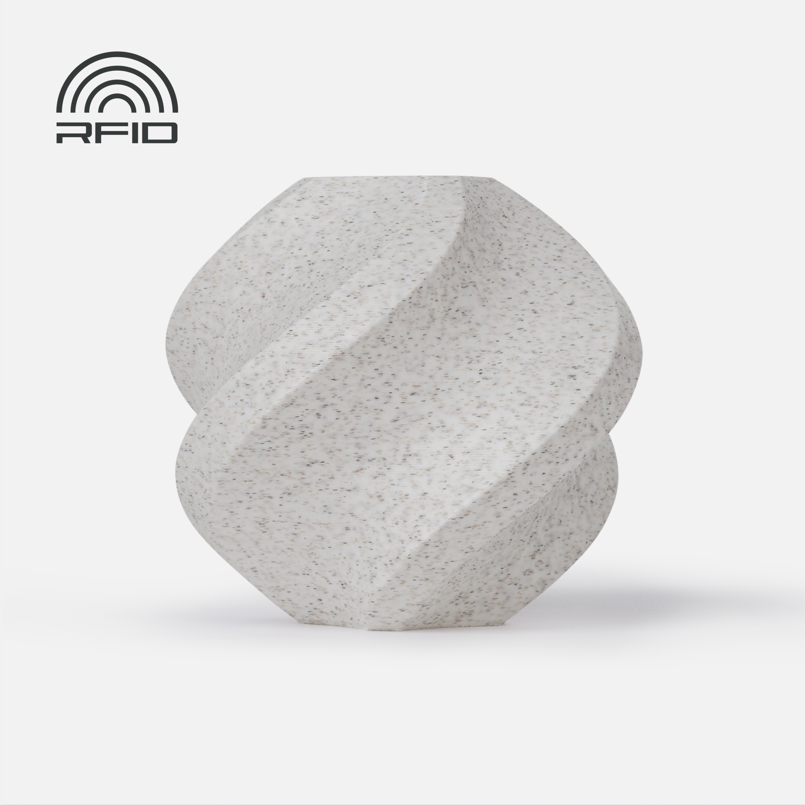 Bambu Lab PLA Marble 1.75mm 1kg filament spool in White Marble finish
