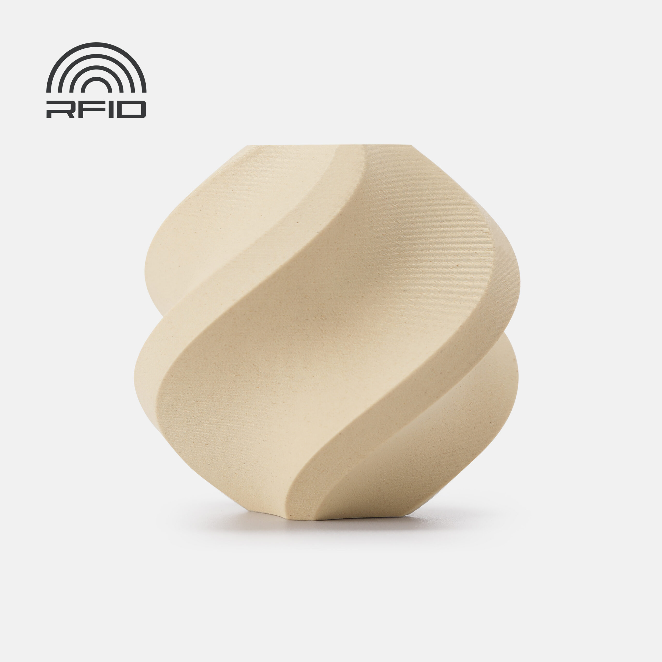 Bambu Lab PLA Wood filament spool in White Oak colour
