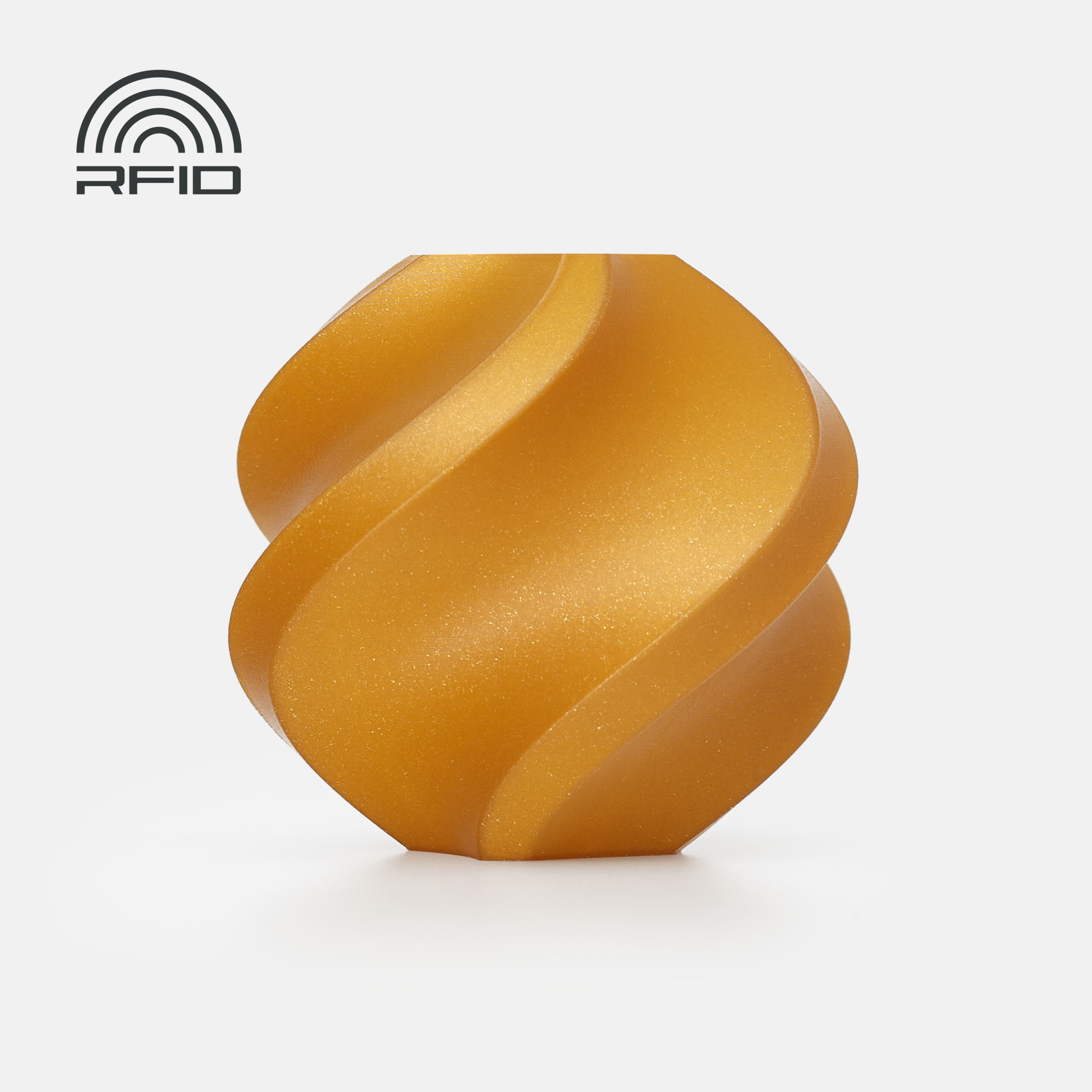 Bambu Lab PLA Sparkle filament spool in Classic Gold Sparkle 13402