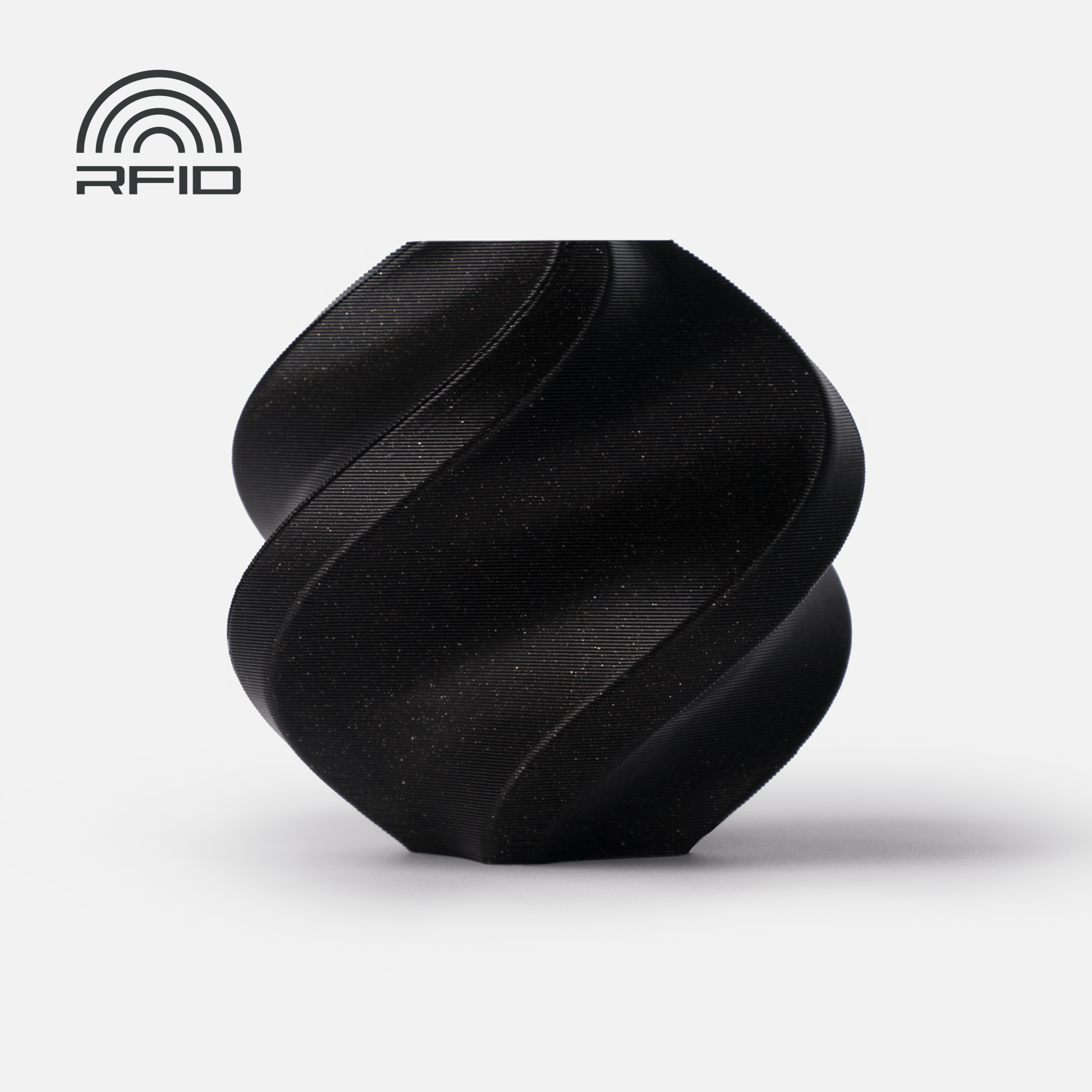 Bambu Lab PLA Sparkle filament spool in Onyx Black Sparkle 13101